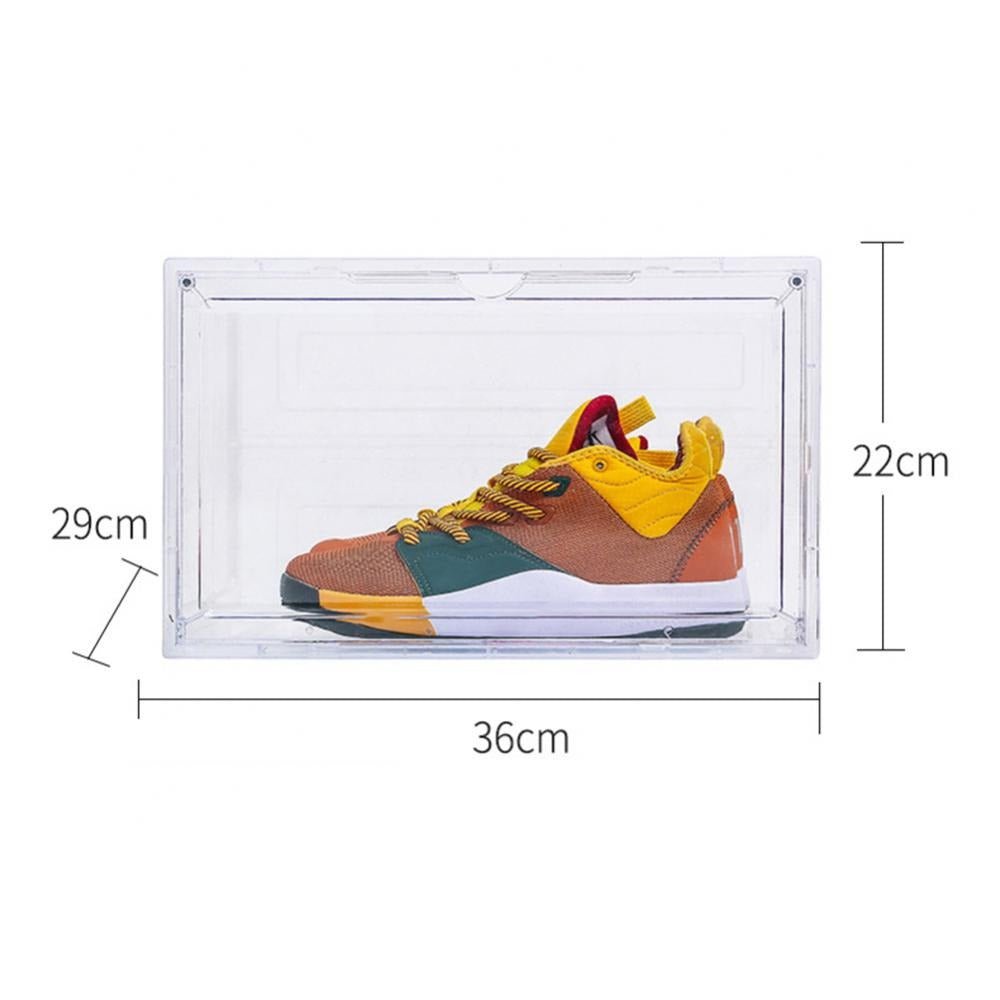 STACK'EM Stackable Shoe Crate Boxes Magnetic Side Drop | Clear White - Sneakyear - Crate